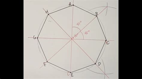 如何畫八角形|正八角形の描き方｜How to draw a regular octago